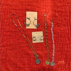Twisted Silver Mixed Metal Jewelry Bundle
